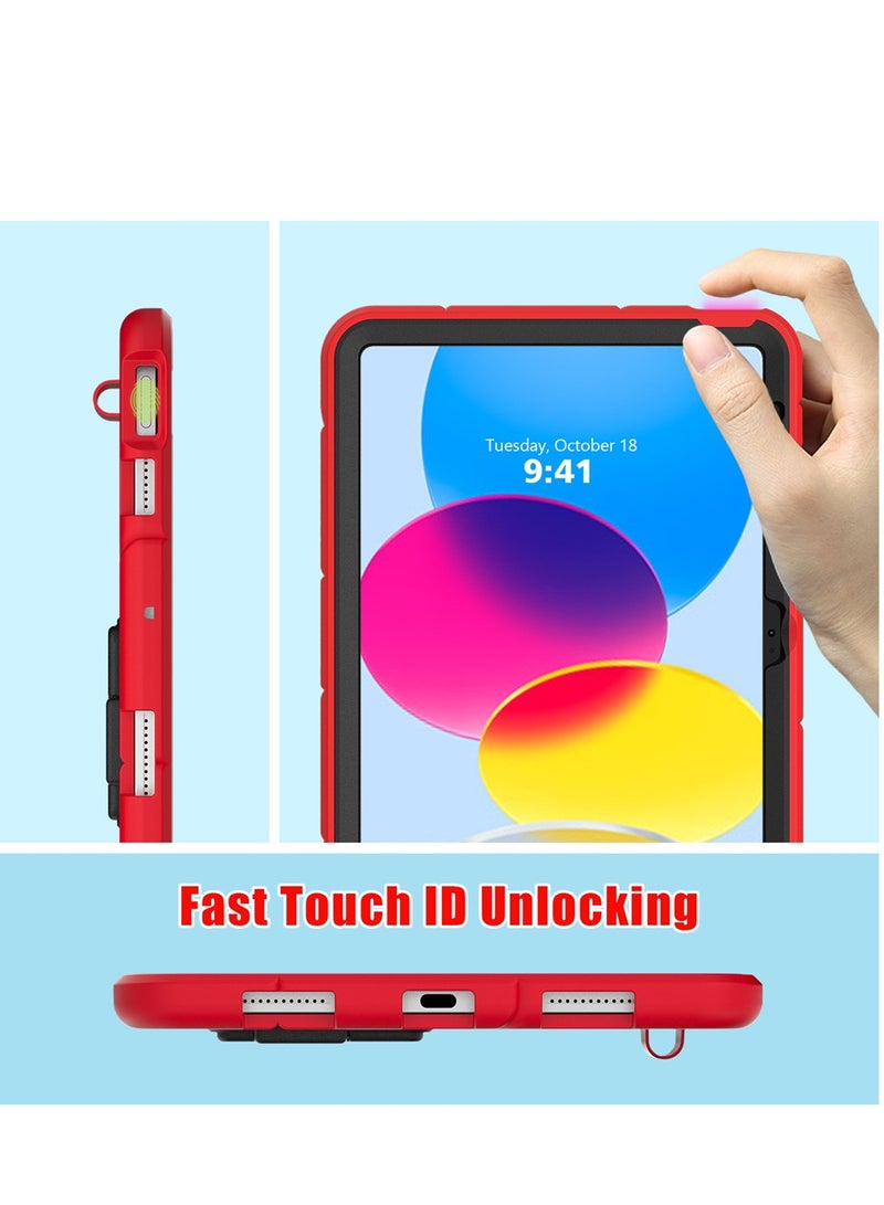 iPad 10th Generation 10.9 inch 2022/ iPad 11th Generation 11 inch 2025 Case for Kids  Shockproof Protective Cover with Pencil Holder Shoulder Strap Kickstand for Kids Children - Image 2