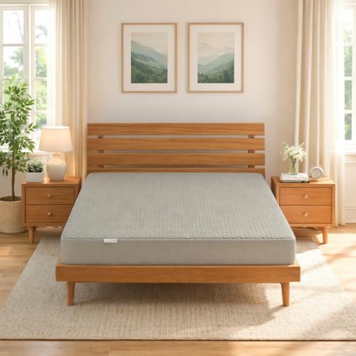 MY ARMOR Waterproof Queen Size 72x48 Inch Cotton Quilted Mattress Protector, Breathable Noiseless Ultra Soft Cover, Fitted Bed Protector Cover with Elastic Skirting (Queen 72x48 inch 6x4 ft, Grey) - Image 2