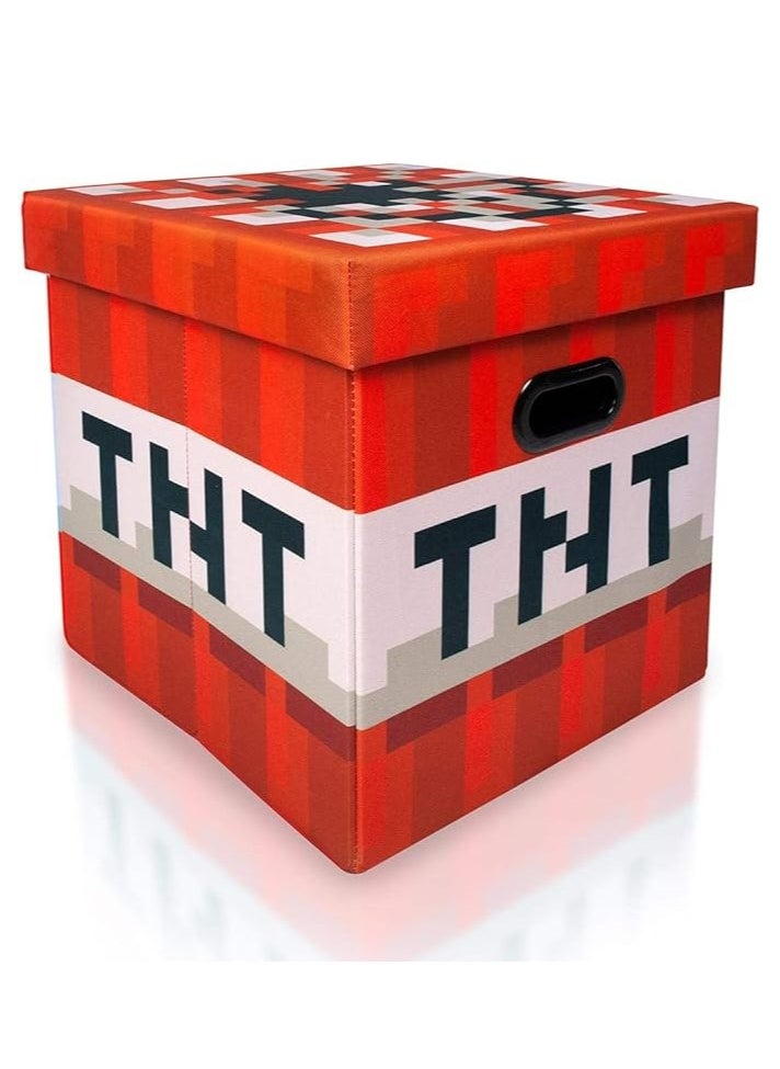 Generic - MINECRAFT TNT BLOCKS STORE CUBES TNT bricks from Cubbies Storage Cube Storage cube 15 square with lid Can sit - Image 1