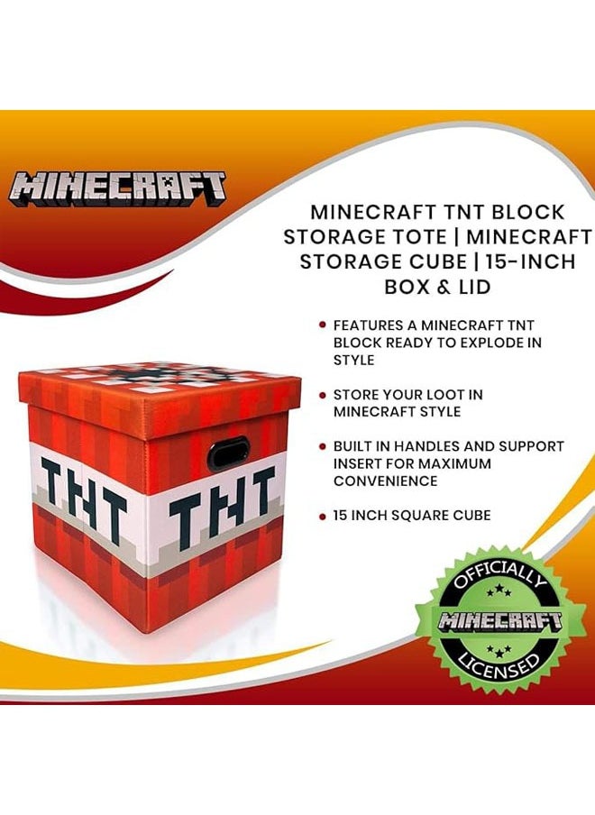Generic - MINECRAFT TNT BLOCKS STORE CUBES TNT bricks from Cubbies Storage Cube Storage cube 15 square with lid Can sit - Image 1