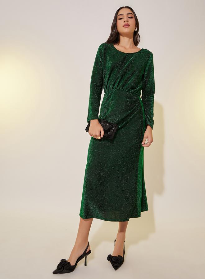 Take Two Shimmering Emerald Dress - Image 2