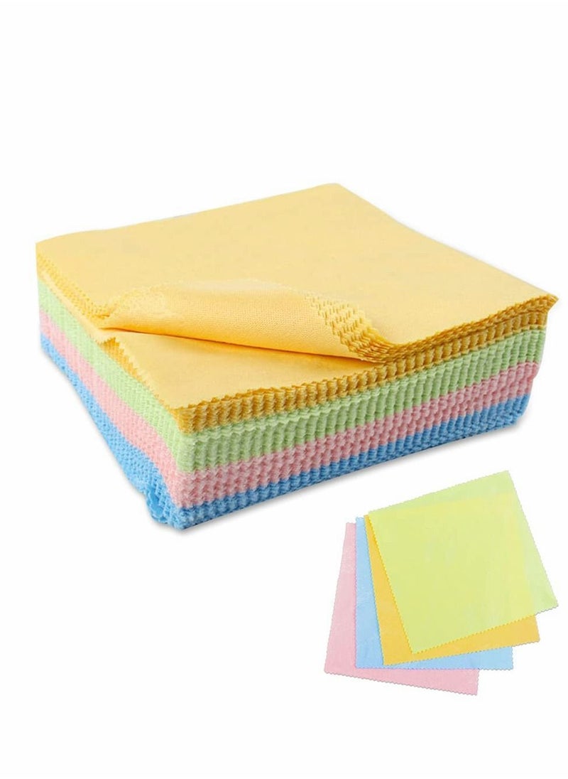 NIBEMINENT Eyeglasses Cleaning Cloth, Microfiber For Camera Lens, Glasses, Lenses, Phone, iPhone, iPad, Tablet, Laptop, LCD TV/Computer Screen/Monitor and other Delicate Surface Colorful, 100pcs  - Image 1