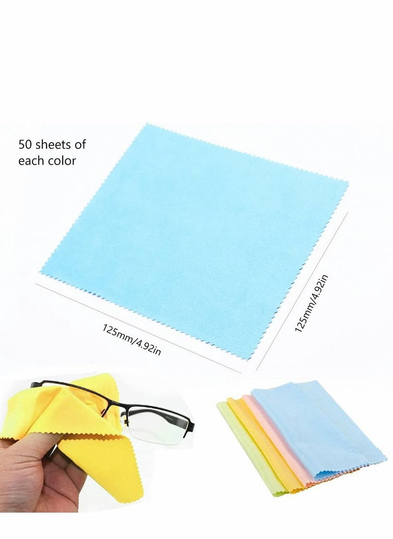 NIBEMINENT Eyeglasses Cleaning Cloth, Microfiber For Camera Lens, Glasses, Lenses, Phone, iPhone, iPad, Tablet, Laptop, LCD TV/Computer Screen/Monitor and other Delicate Surface Colorful, 100pcs  - Image 2