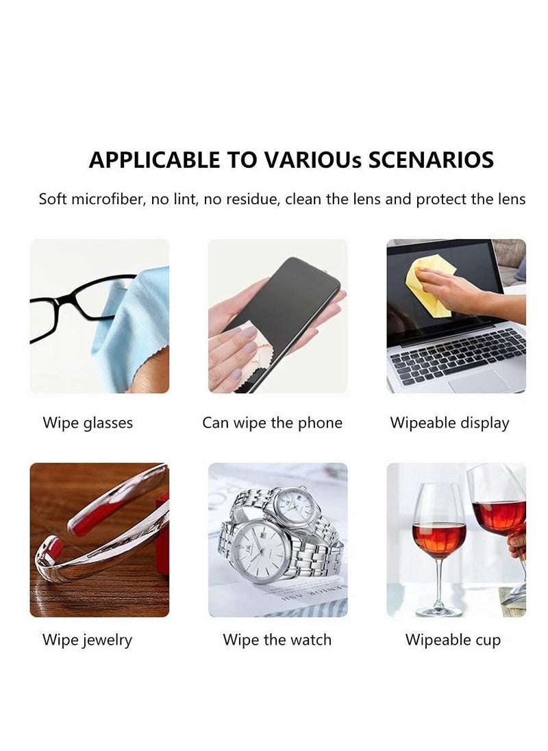 NIBEMINENT Eyeglasses Cleaning Cloth, Microfiber For Camera Lens, Glasses, Lenses, Phone, iPhone, iPad, Tablet, Laptop, LCD TV/Computer Screen/Monitor and other Delicate Surface Colorful, 100pcs  - Image 5