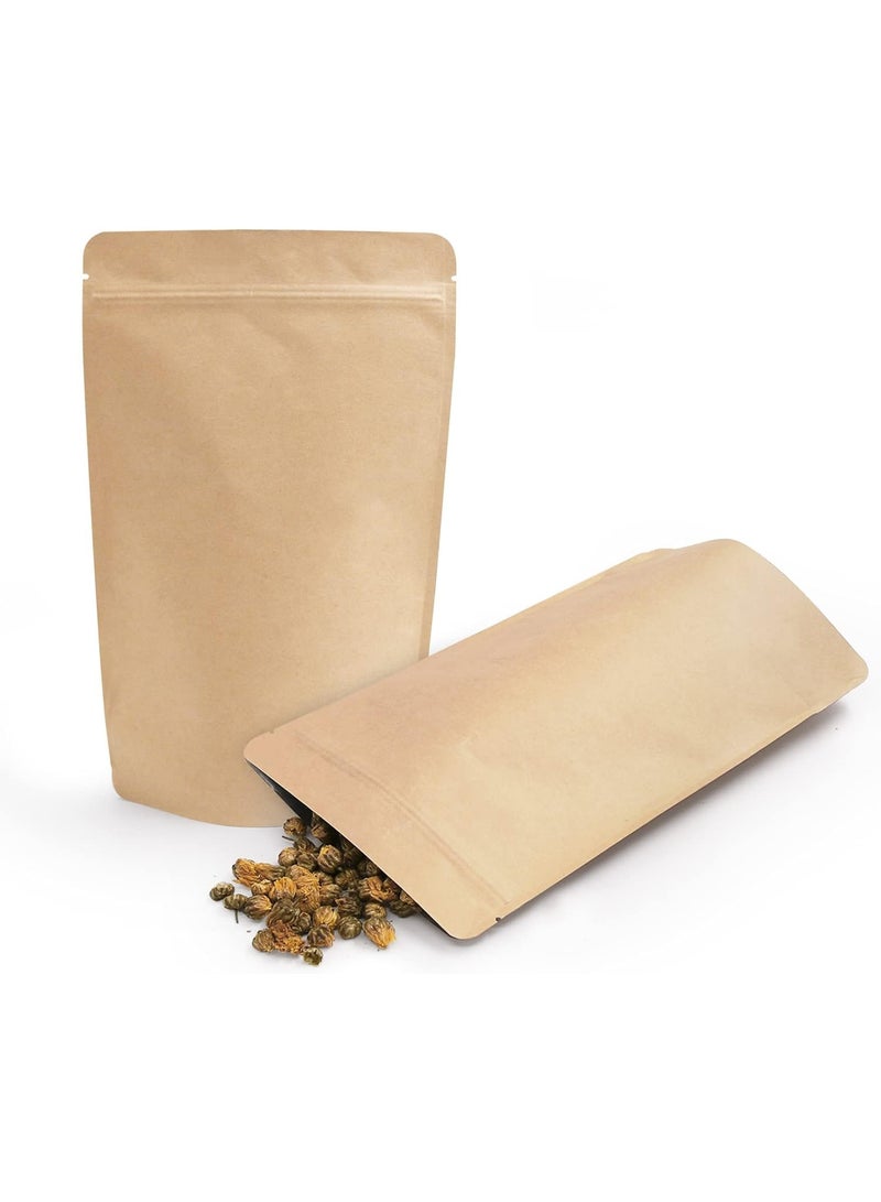 DCGPAC, Kraft, Zip Lock, Stand up, Pouches Resealable, Smell-Proof Pouches, Perfect for Food & Product Packaging 10Pcs/Pack (6in x 9in) (250-400g) - Image 3