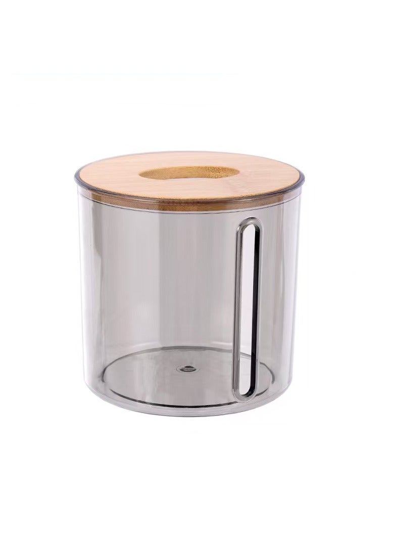 Cylindrical tissue box holder - stylish tissue box holder, decorative tissue box for dresser, toilet tank, vanity, nightstand, table, countertop, office,  - Image 1