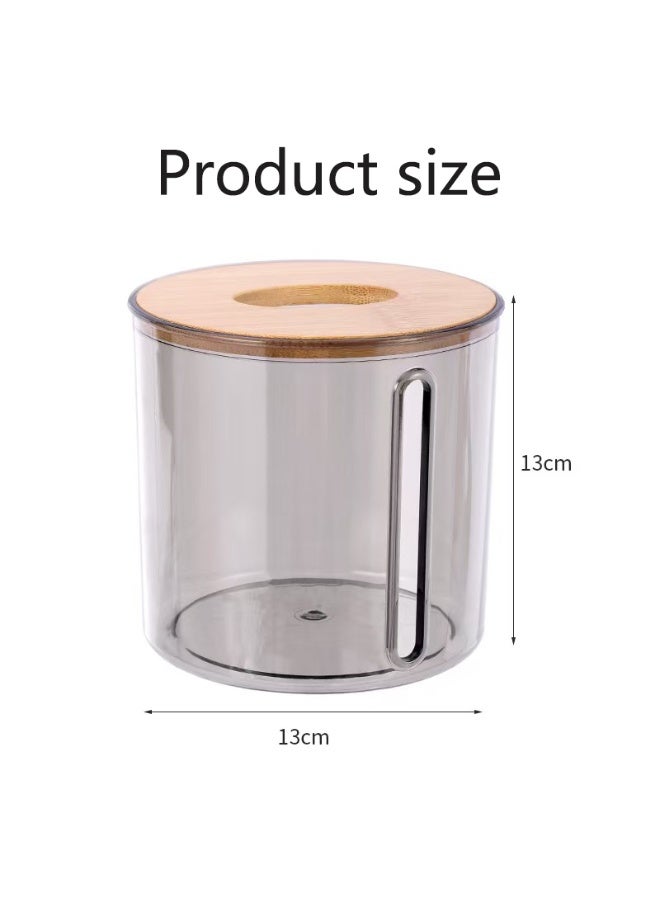 Cylindrical tissue box holder - stylish tissue box holder, decorative tissue box for dresser, toilet tank, vanity, nightstand, table, countertop, office,  - Image 2