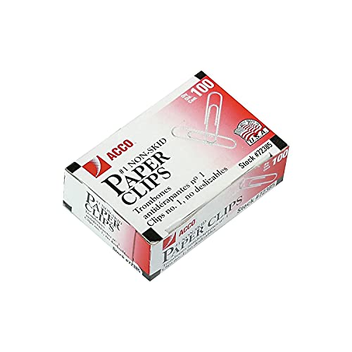ACCO Brands Acco Brand Paper Clips, #1 Size, Economy, Non-skid, 10 Boxes, 100/Box (72385) - Image 2