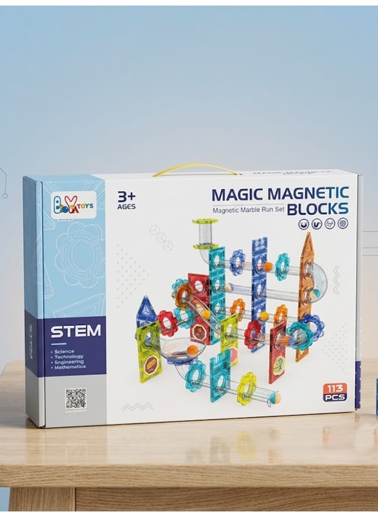 Magic Magnetic Blocks Magnetic Marble Run Set for Kids - Image 3