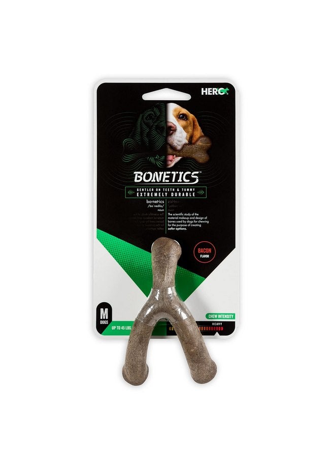 Hero | Bonetics Wishbone | Dog Bones | Puppy Bones | Designed for Medium Dogs Up to 45 lbs (Bacon Flavor) - Image 1