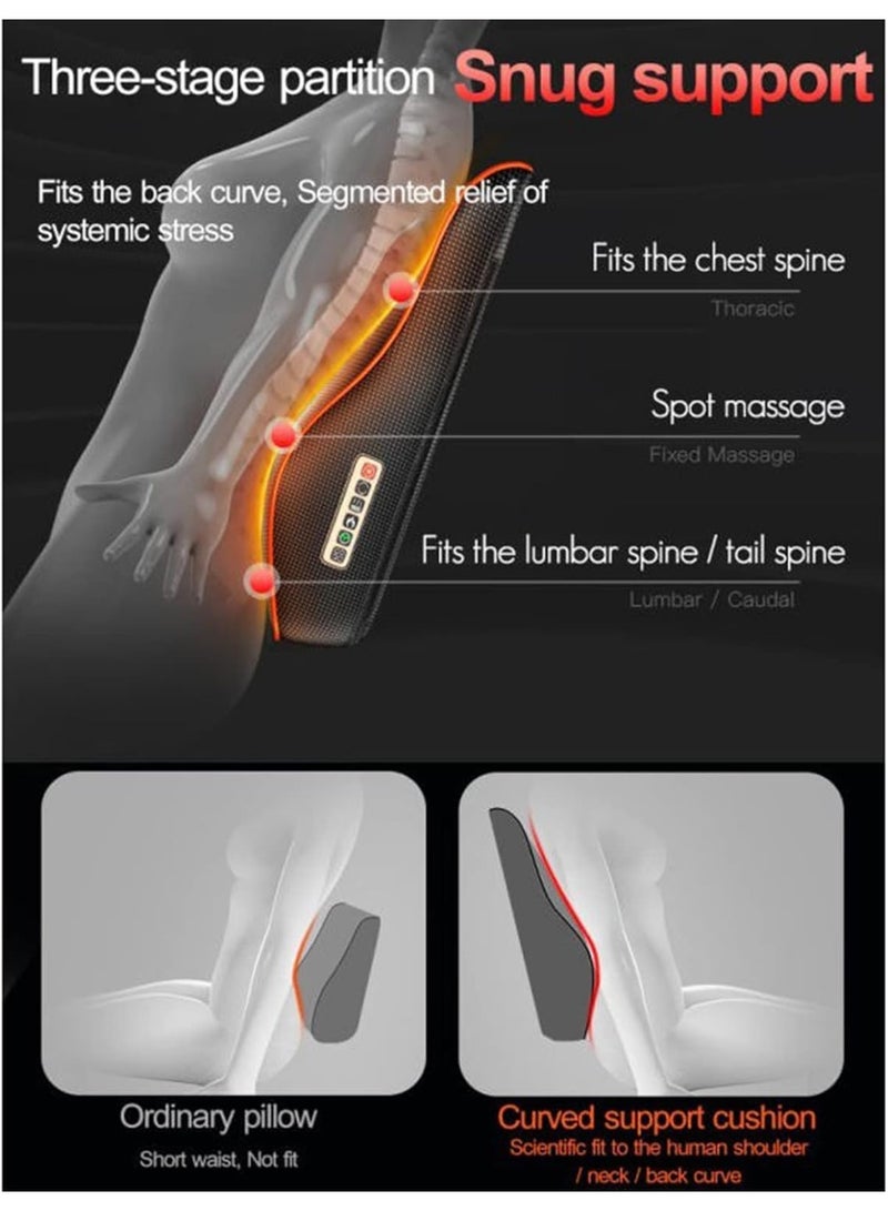 بلومنغ تايم العمود الفقري القطني مدلك الرقبة الرقبة الخصر الخصر الرقبة وسادة تدليك السيارات المنزلية قطني وسادة متعددة الوظائف وسادة الجسم كله - Image 4