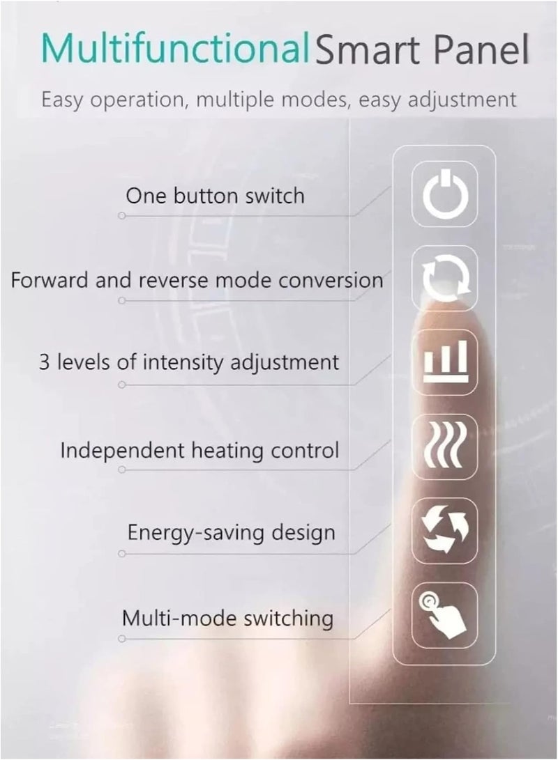 بلومنغ تايم العمود الفقري القطني مدلك الرقبة الرقبة الخصر الخصر الرقبة وسادة تدليك السيارات المنزلية قطني وسادة متعددة الوظائف وسادة الجسم كله - Image 5
