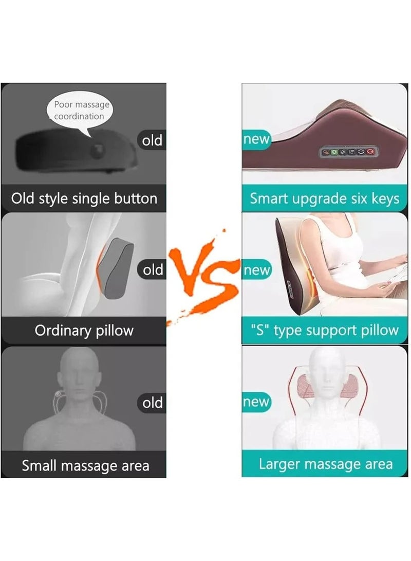 بلومنغ تايم العمود الفقري القطني مدلك الرقبة الرقبة الخصر الخصر الرقبة وسادة تدليك السيارات المنزلية قطني وسادة متعددة الوظائف وسادة الجسم كله - Image 3
