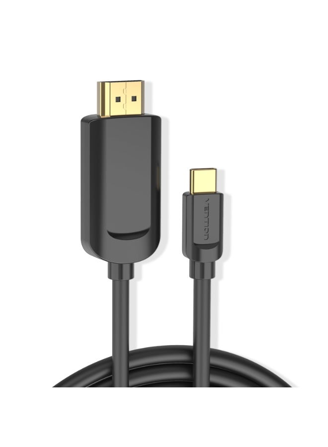 فينشن كابل VENTION من النوع C إلى HDMI بطول 2 متر باللون الأسود، طراز CGRBH - Image 1