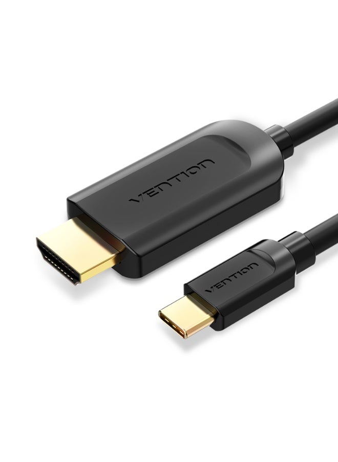 فينشن كابل VENTION من النوع C إلى HDMI بطول 2 متر باللون الأسود، طراز CGRBH - Image 2