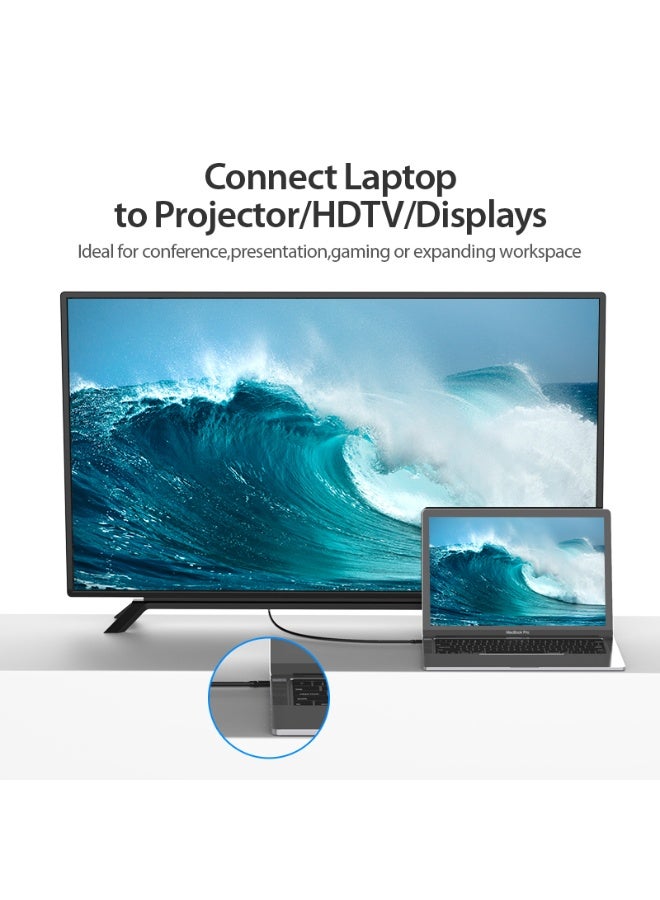 فينشن كابل VENTION من النوع C إلى HDMI بطول 2 متر باللون الأسود، طراز CGRBH - Image 5