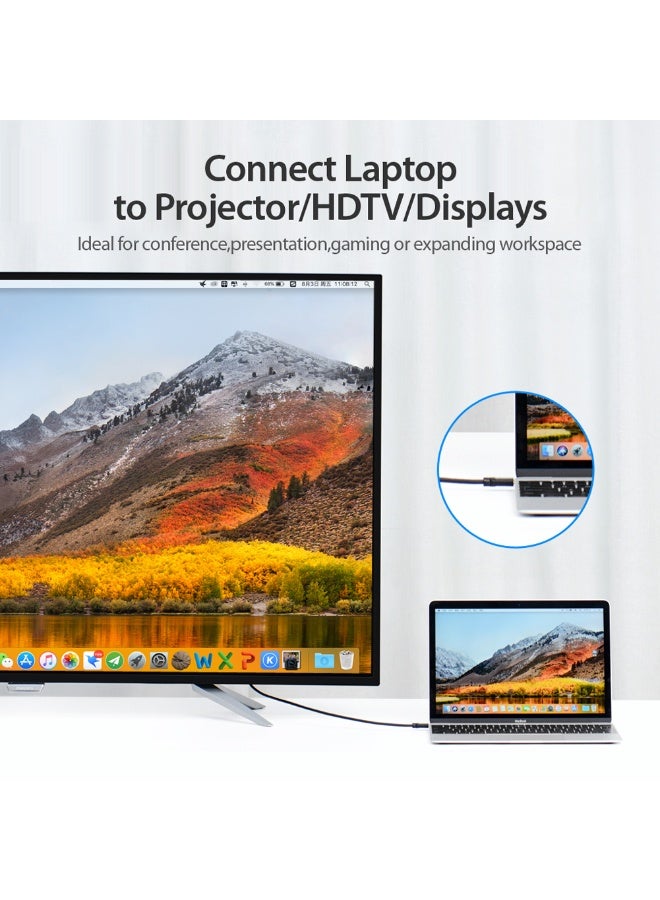 فينشن كابل VENTION من النوع C إلى HDMI بطول 2 متر باللون الأسود، طراز CGRBH - Image 4