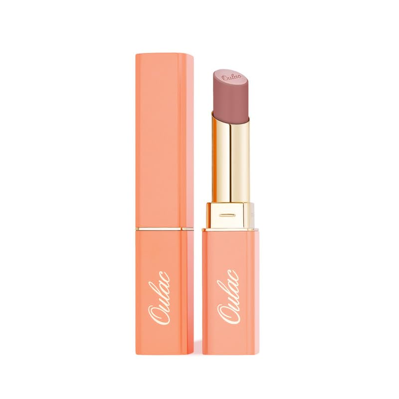 OULAC Creamy Nude Pink Satin Infused with Rose Essential Oil Cocoa Oil Multi Hyaluronate Acid 6Hour WaterResistant Smooth Creamy Texture Lipstick - Image 1