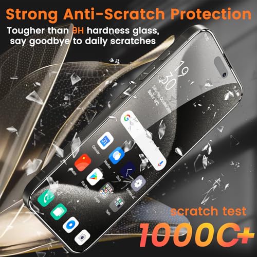 Lesakit 4+4 Pack Privacy Screen Protector for iPhone 15 Pro Max 6.7-Inch with 4 Pack Camera Lens Protector, Anti Spy Tempered Glass Film 9H Hardness Case Friendly - Image 4