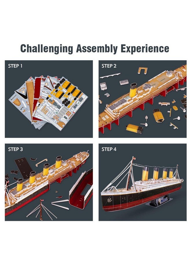 CubicFun - 3D Puzzles For Adults Led Titanic 35'' Large Ship New Home Desk Decor House Warming Wedding Anniversary Valentines Day Teacher Gifts For Him Her - Image 1