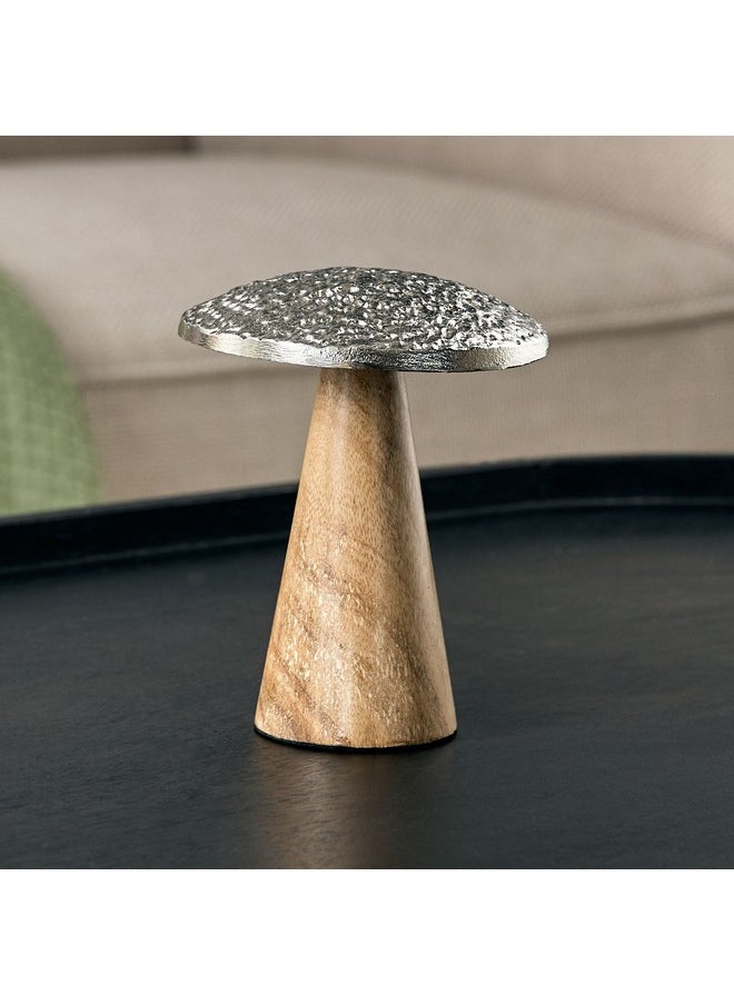 Flig Decorative Wooden Mushroom Accent with Aluminium Top 11 x 13.5 x 11 cm - pzsku/ZF2B4502375FB1D7EBFDFZ/45/_/1733460302/4f244673-efb3-4b28-87b4-04ea4d777db1