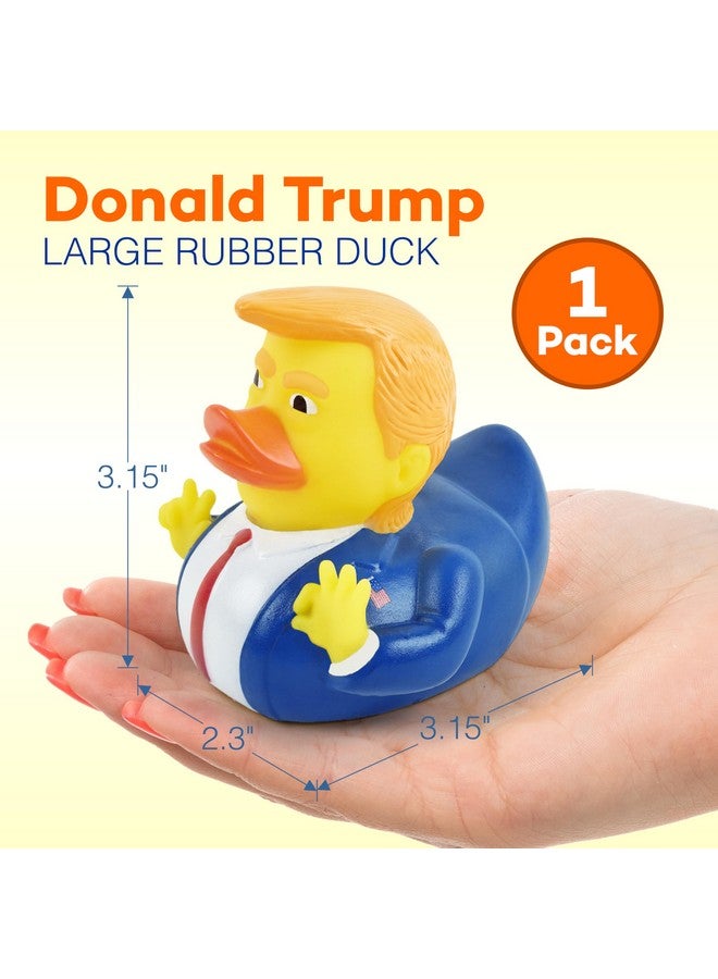 4E's Novelty 4E's Novelty Large Rubber Duck - 3.15 Inch Rubber Duck , 1 Piece - Great for Jeep Ducking, 2025 Gifts, Bath Tub Toys Christmas White Elephant Gift for Adults  - Image 2