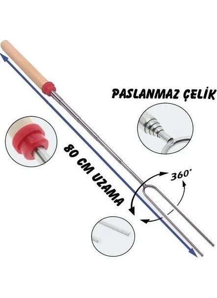 Nurgaz Telescopic BBQ Fork Yellow