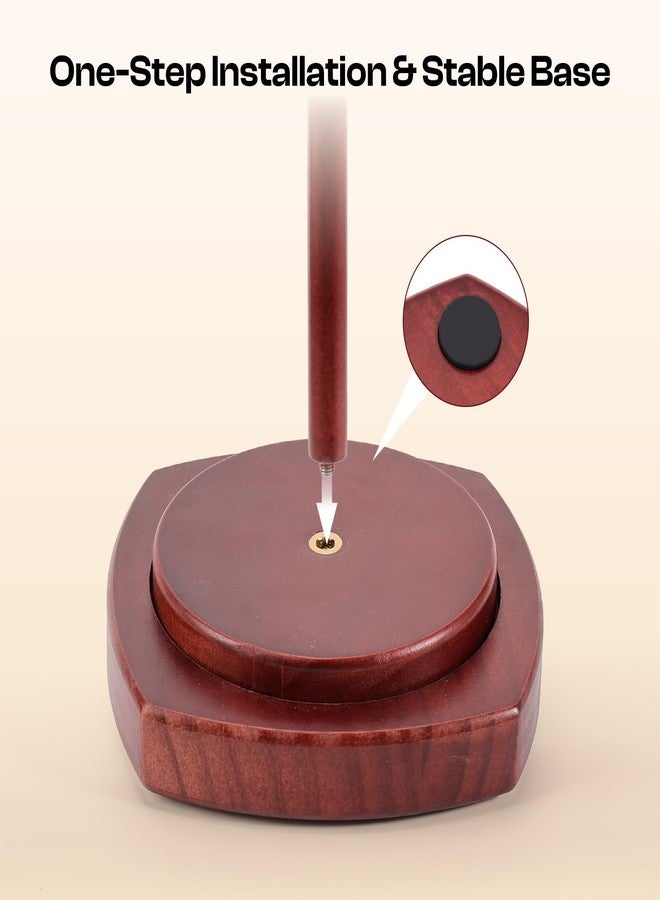 Caydo Wooden Yarn Holder for Knitting and Crocheting, Easy Install and Operate Yarn Spinner Holder, Yarn Spinner with Yarn Storage, Perfect Crochet Gift for Craft Enthusiasts - Brown - Image 3