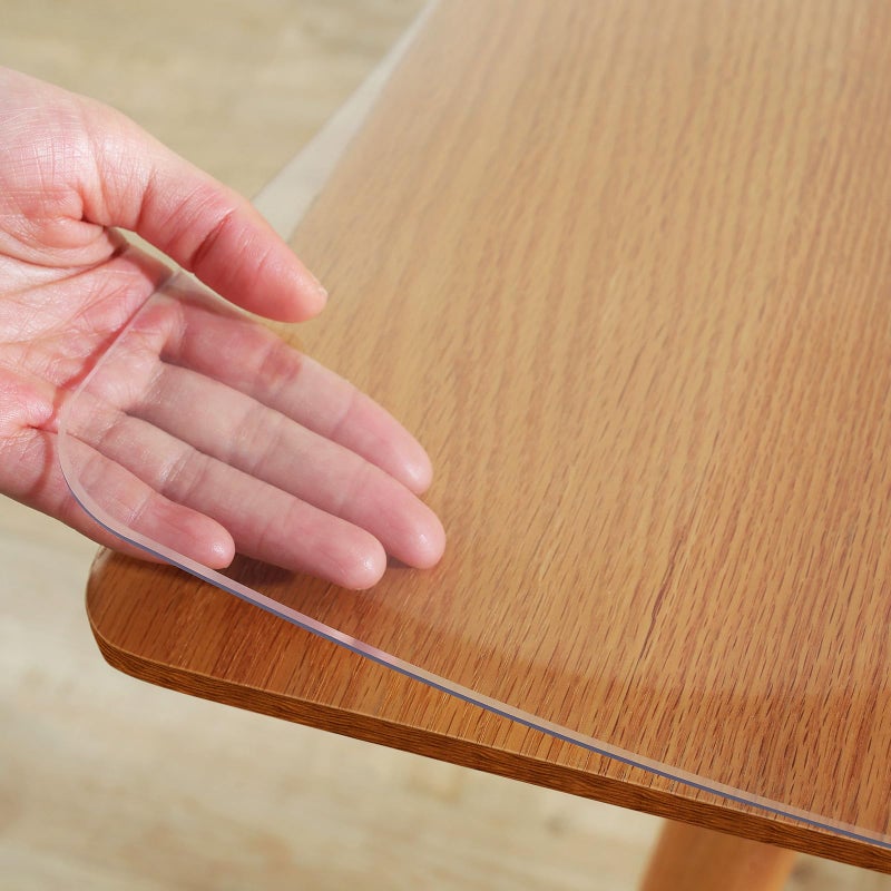 Warmstar Clear Table Cover Protector 24 x 48 Inch 2mm Thick Plastic Table Cover RectanglePVC Clear Table ProtectorDesk Protector Mat for Kitchen Dresser Writing DeskDining Room Table