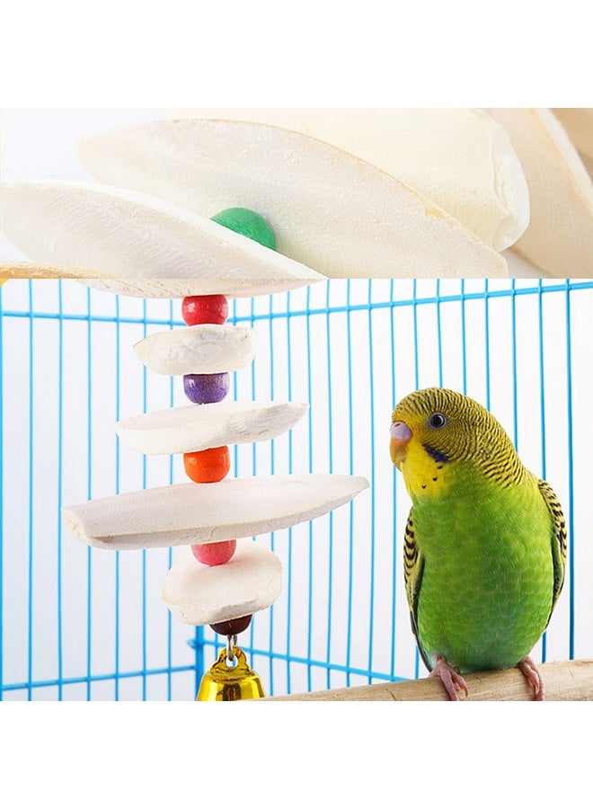 6 قطع من كتلة الكالسيوم الطبيعية من عظم الحبار للطيور والببغاوات والزواحف والسلاحف مسحوق قابل للطحن للتغذية، مصدر كالسيوم طبيعي لتحسين مناعة الحيوانات الأليفة، كل منها 4.3-5.1 بوصة - Image 3