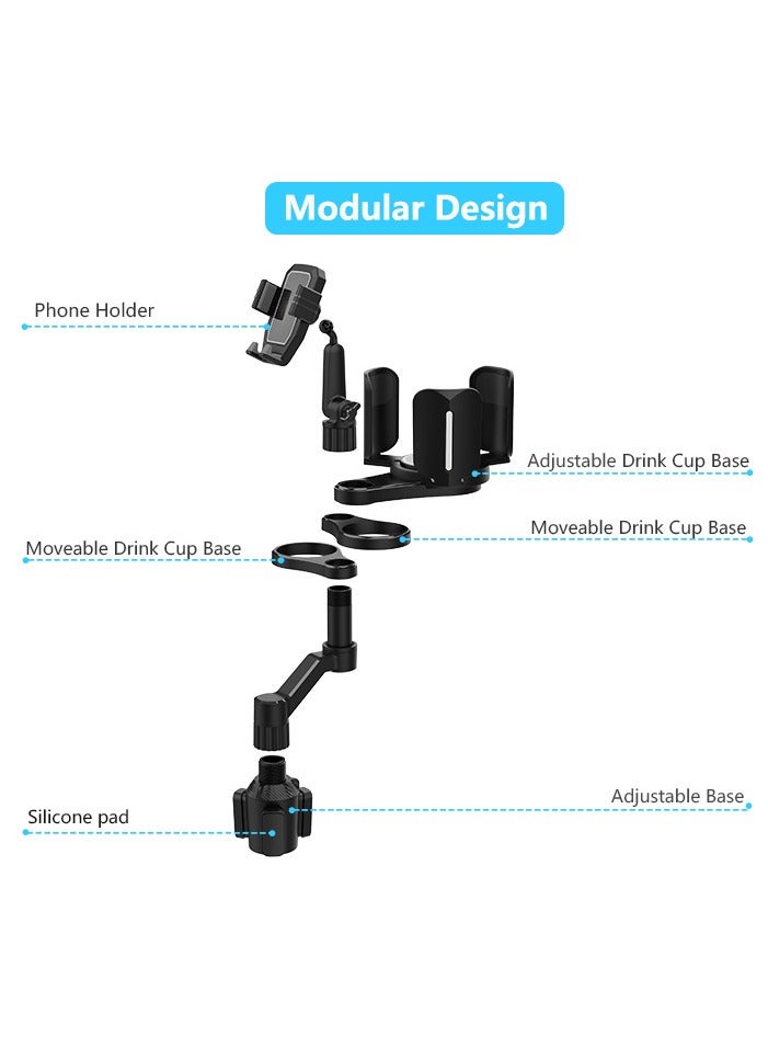 Car Multifunctional Storage Rack, 4-in-1 Cell Phone Snack Mug Holder, Drink Coffee Cup Organizer, Cell Phone Holder - Image 5