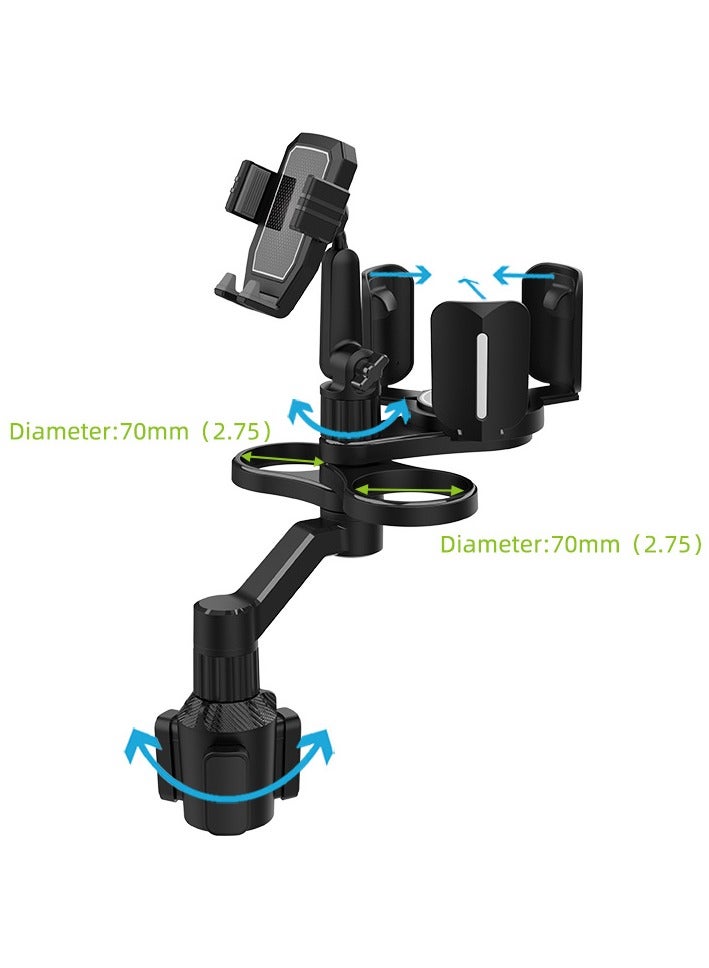 Car Multifunctional Storage Rack, 4-in-1 Cell Phone Snack Mug Holder, Drink Coffee Cup Organizer, Cell Phone Holder - Image 4