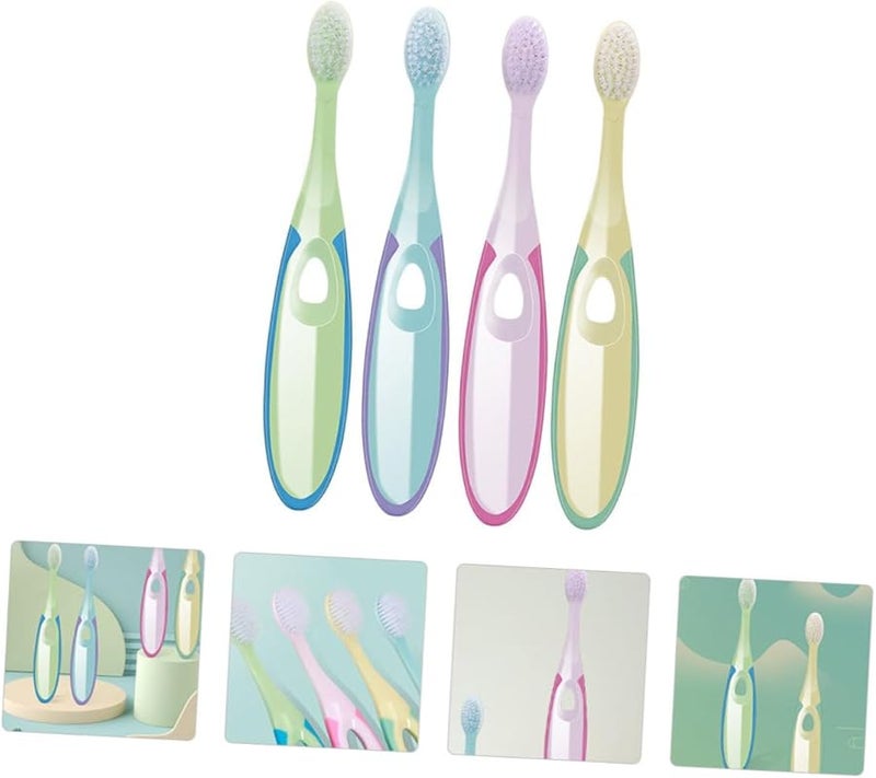 Soft Bristle Toothbrush 4 Pack Gentle On Gums Ergonomic Non Slip Handle For Adults And Kids - Image 5