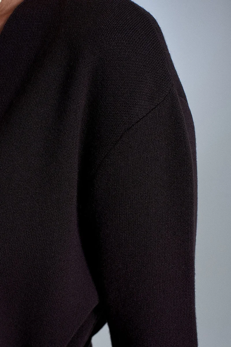 Dilvin Dark Mocha Brown DILVIN Women's Acrylic Wool Blend Cardigan for Women | Best Price UAE