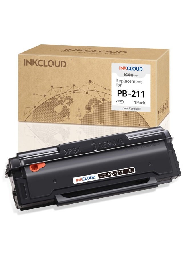 INKCLOUD PB-211 PB-211 EV Black Toner Cartridge Compatible with Pantum P2200, P2500W, P2502W, M6500NW, M6550NW, M6552NW, M6600NW, M6602NW Series Printers, Yeilds up to 1600 Pages,1Pack… - Image 1