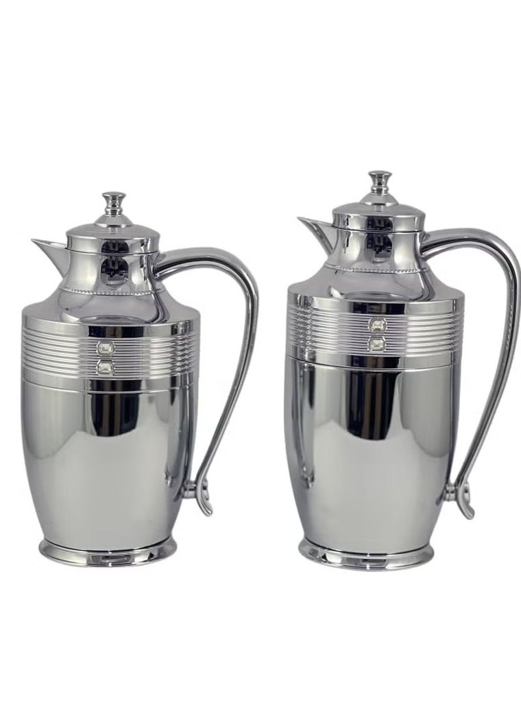 Homemaker 2-Piece Stainless Steel Flask Set – 0.75L & 1L | Sleek Silver Design | Durable & Travel-Ready | Made in Turkey  - Image 3