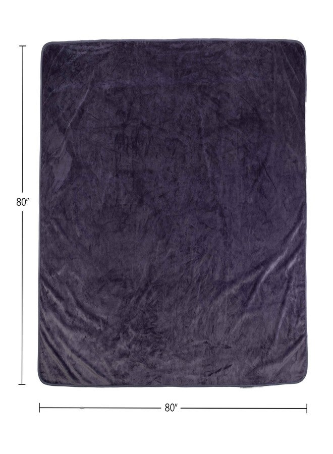 Lavish Home Waterproof Blanket - 80x80 King-Size Blanket for Kids, Pets, and Outdoors - Throw for Bed, Couch, Chair and Car (Purple) - Image 2