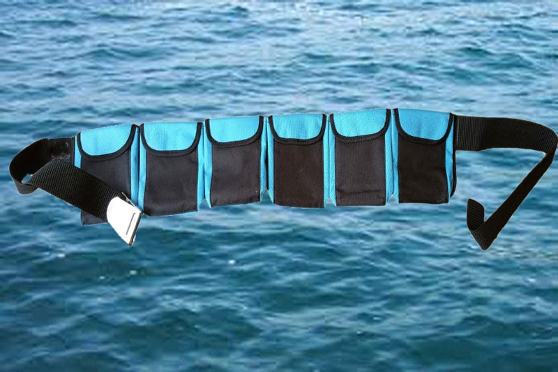 AKM - Scuba Diving Weight Belt (6 Pocket Blue Large) - Image 4