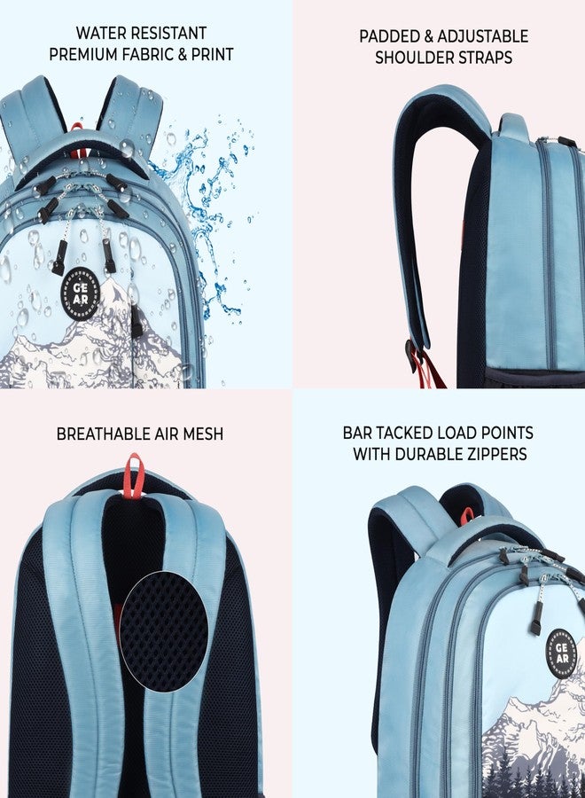 Gear Alpine 19"/39L Large Water Resistant School Bag/College Bag/Casual 4 Compartment Backpack/Daypack/Travel 4 Compartment Backpack/Kids Bag for Boys/Girls (Blue-Black) - Image 5