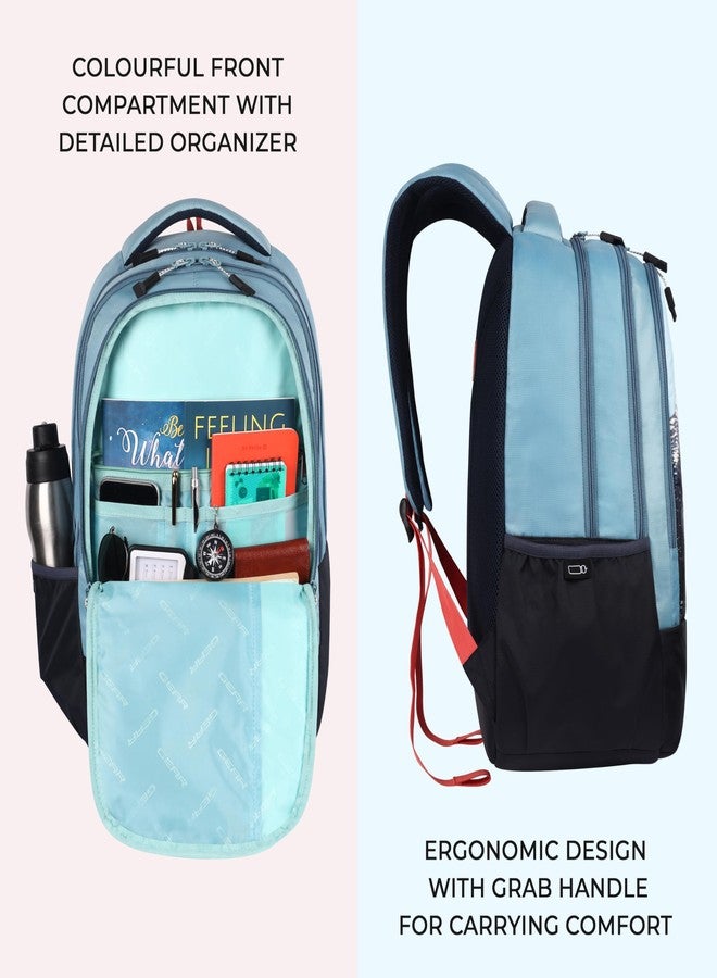 Gear Alpine 19"/39L Large Water Resistant School Bag/College Bag/Casual 4 Compartment Backpack/Daypack/Travel 4 Compartment Backpack/Kids Bag for Boys/Girls (Blue-Black) - Image 4