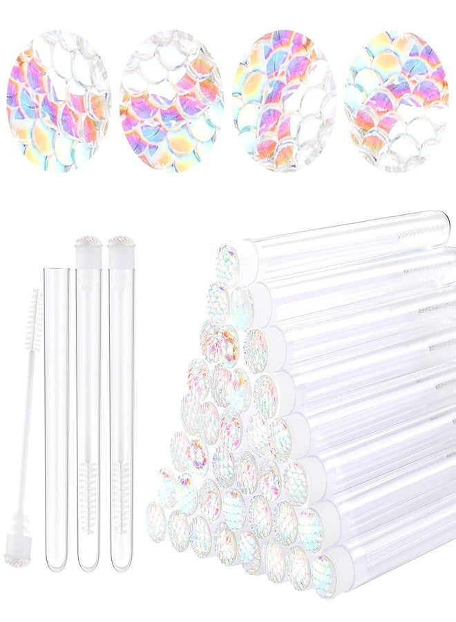 Dming 20pcs Eyelash brush Lash Wand Makeup tool Eyelash Extension supplies Cleaning brush Diamond Mascara scale white - Image 1