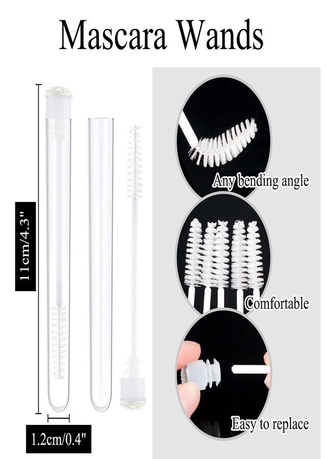 Dming 20pcs Eyelash brush Lash Wand Makeup tool Eyelash Extension supplies Cleaning brush Diamond Mascara scale white - Image 2