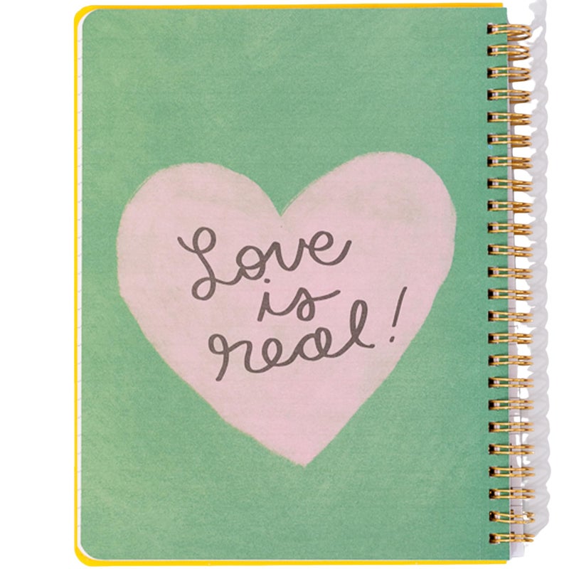 ban.do Rough Draft Mini Spiral Notebook with Pattern, 8.5" x 6.75" Journal with Pockets and 160 Lined Pages (Quilt) - Image 3