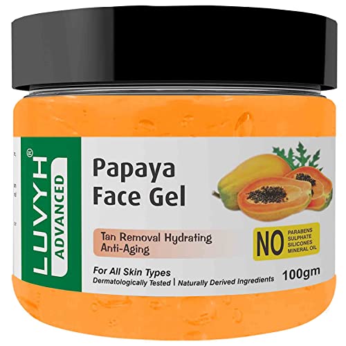 Luvyh Papaya Face Massage Gel (100g) Skin for Spot Removal, Brightening & Lightening With Papaya Extracts, Helps Reduce Wrinkles & Acne Breakouts for All Skin Types - Image 1