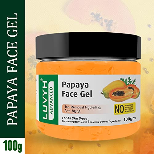 Luvyh Papaya Face Massage Gel (100g) Skin for Spot Removal, Brightening & Lightening With Papaya Extracts, Helps Reduce Wrinkles & Acne Breakouts for All Skin Types - Image 2