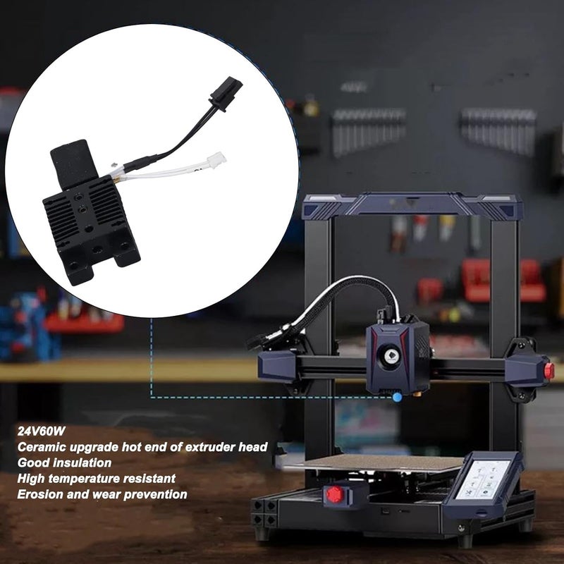 Hilitand Upgrade Hotend Kit High Performance 3D Printer Nozzle 24V 60W Ceramic Heating Block with Throat for Kobra 2 Neo Pro Plus Maximum - Image 2
