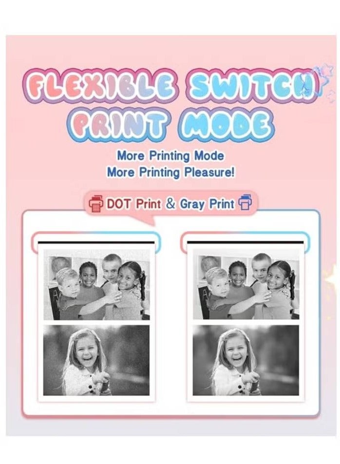LIXES Kids Instant Camera M8 Photo Camera for Children Print Camera 32GB Storage 48MP Cameras 1080p Video 3 Photo Rolls 5 Coloring Pens  - Image 4