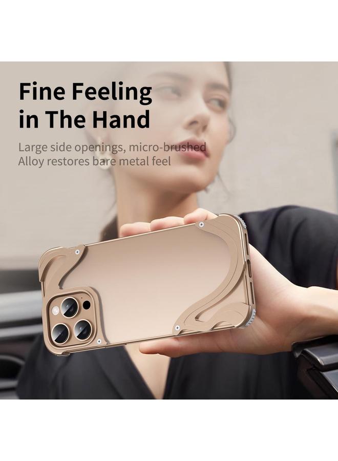 S-TOP Case For iPhone 14 Pro Max Dolphin Metal Hybrid PC Transparent Back Panel Phone Case - Image 3