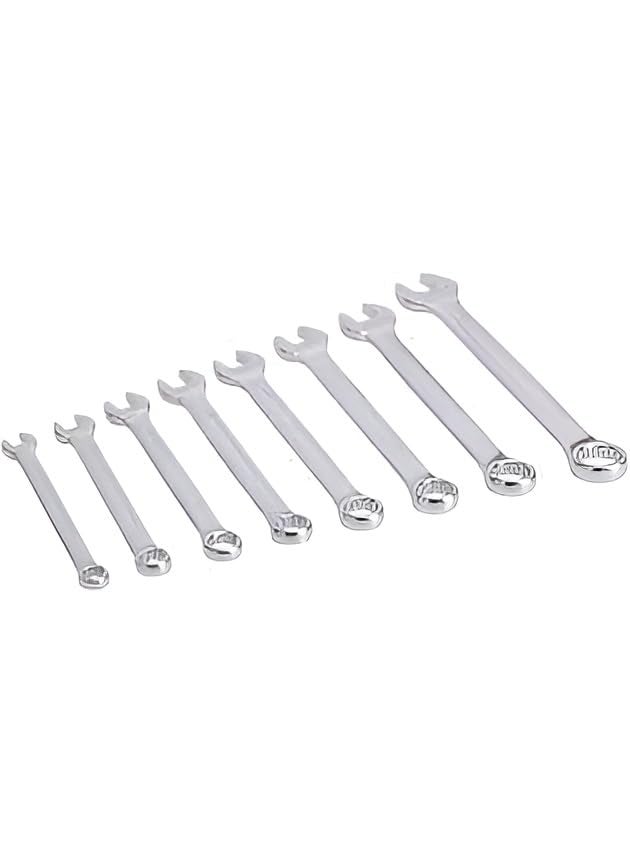 Generic CTM 8Piece Combination Spanner Set Metric Open End Combination Wrench Set Chrome Vanadium Steel 819mm with Plastic Rack  - Image 5