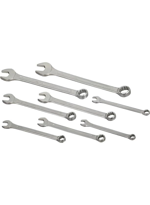 Generic CTM 8Piece Combination Spanner Set Metric Open End Combination Wrench Set Chrome Vanadium Steel 819mm with Plastic Rack  - Image 3